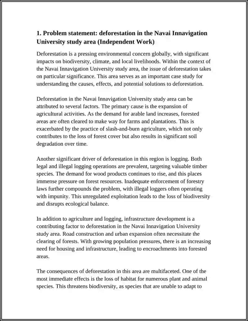 Deforestation at Navai Innavigation University 4