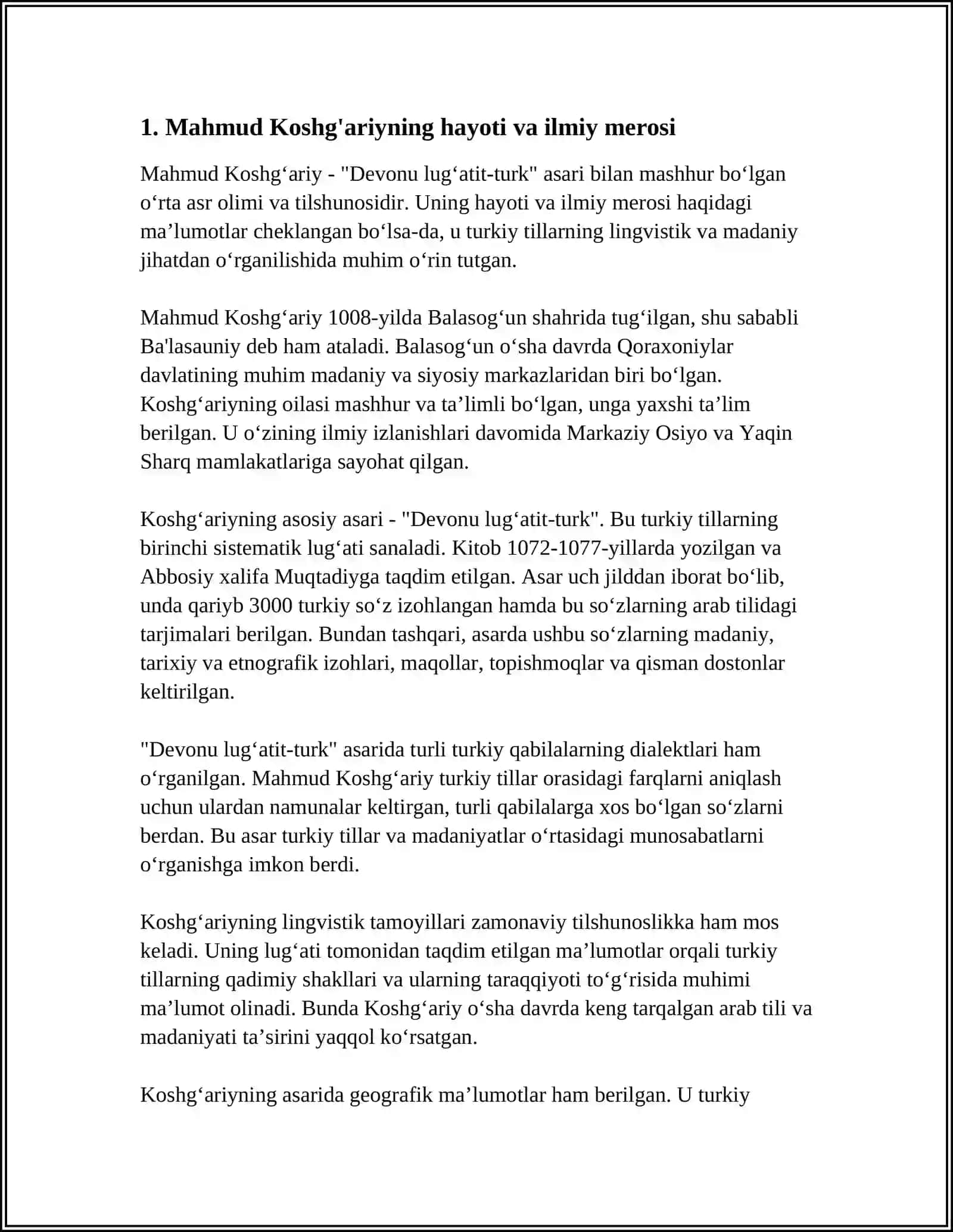 MAHMUD KOSHG'ARIY "DEVONU LUG'ATIT-TURK" 4