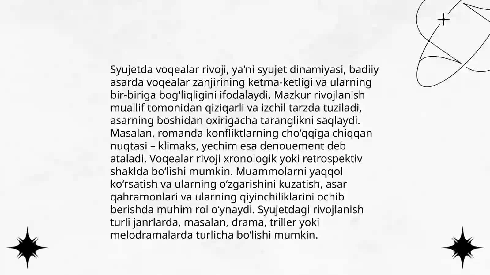 Syujetning tahliliy jihatlari 4
