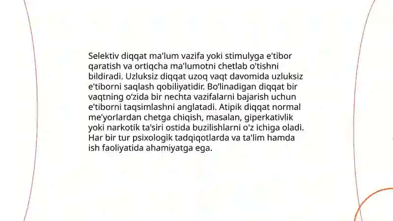 Diqqat nima va uning taʼriflari 4