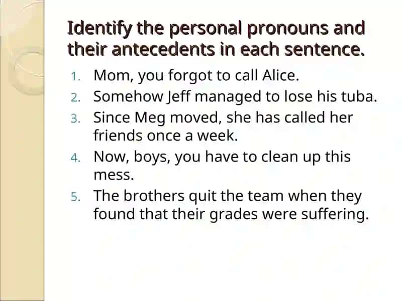 Personal Pronouns 4