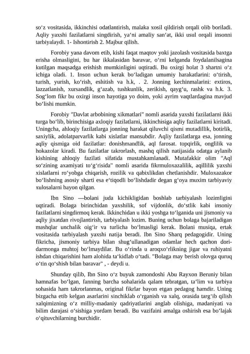 Xorazmiy, forobiy, beruniy, ibn sino merosida g’oyalar masalasi 4