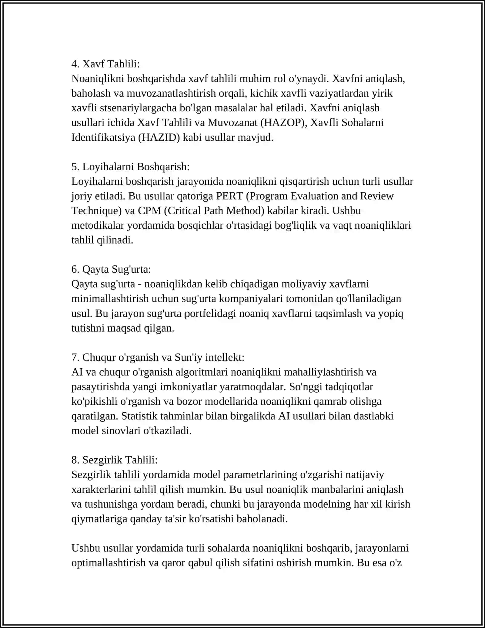 NOANIQLIK VA TAVAKKALCHILIK 4