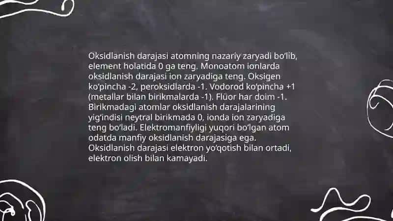 Oksidlanish qaytarilish reaksiyalari va asosida hisoblashlar 4