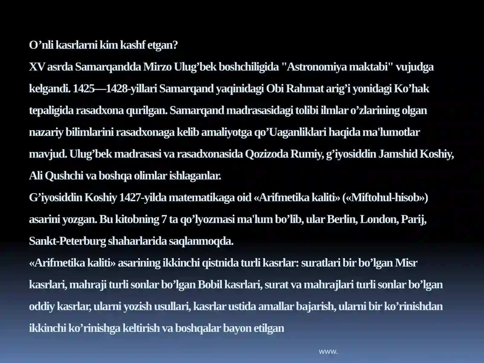 Mirzo Ulug‘bek buyuk alloma va davlat arbobi 4