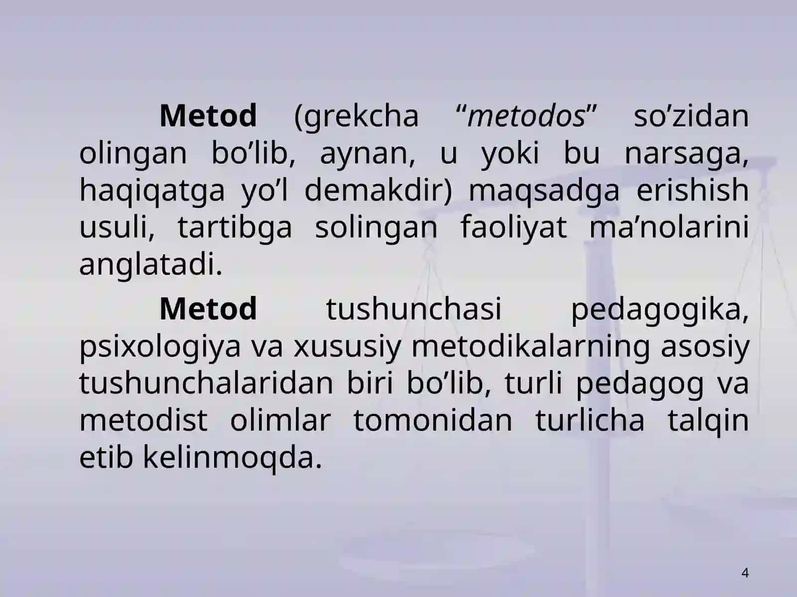 O’qitish metodlari va ularning tasnifi 4