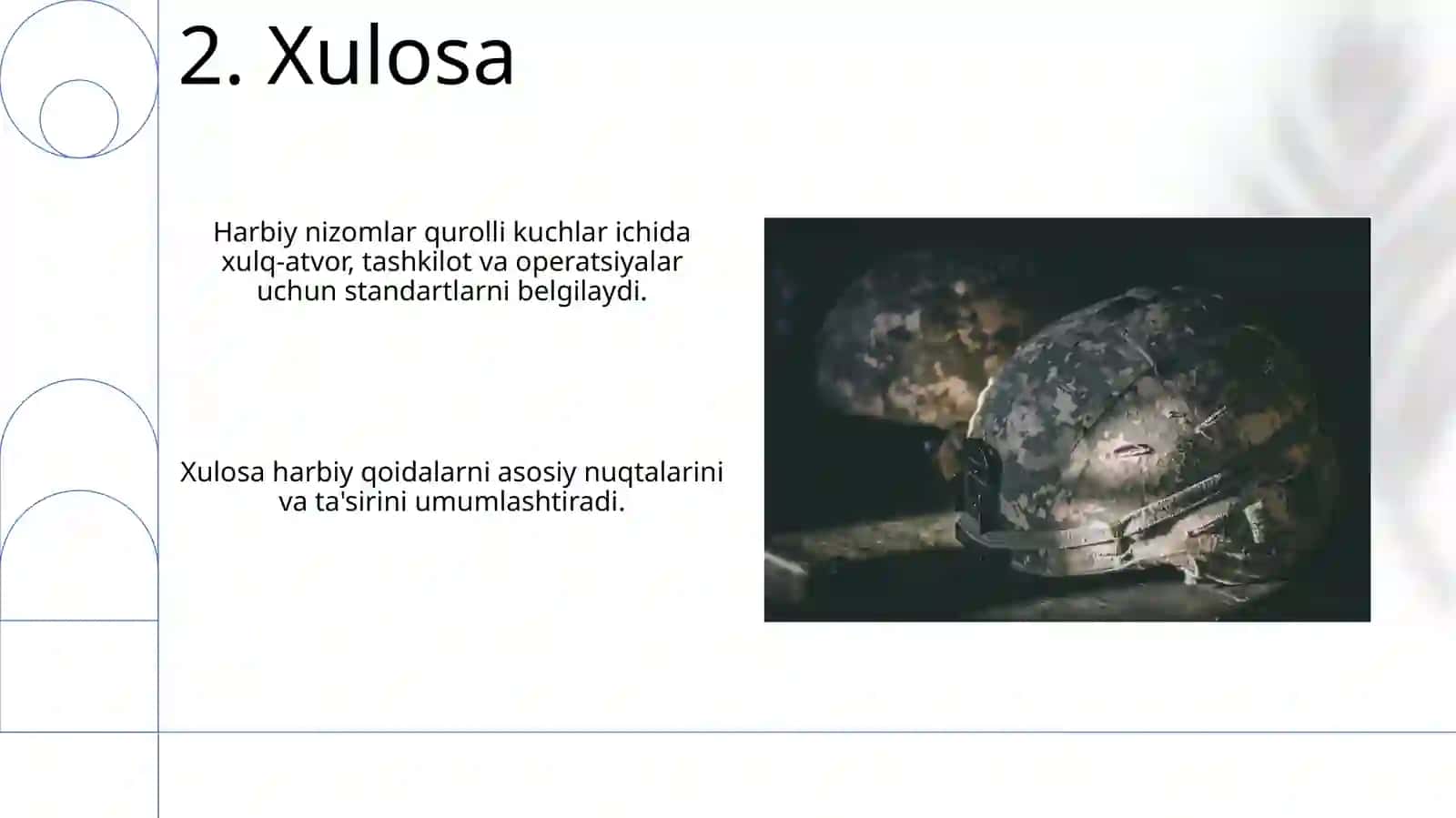 Harbiy nizomlar, uning asosiy talablari va mazmuni 4