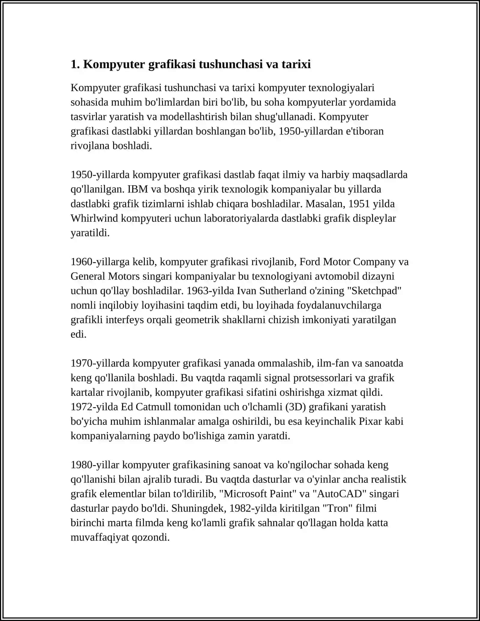 KOMPYUTER GRAFIKASI VA UNING TURLARI 4