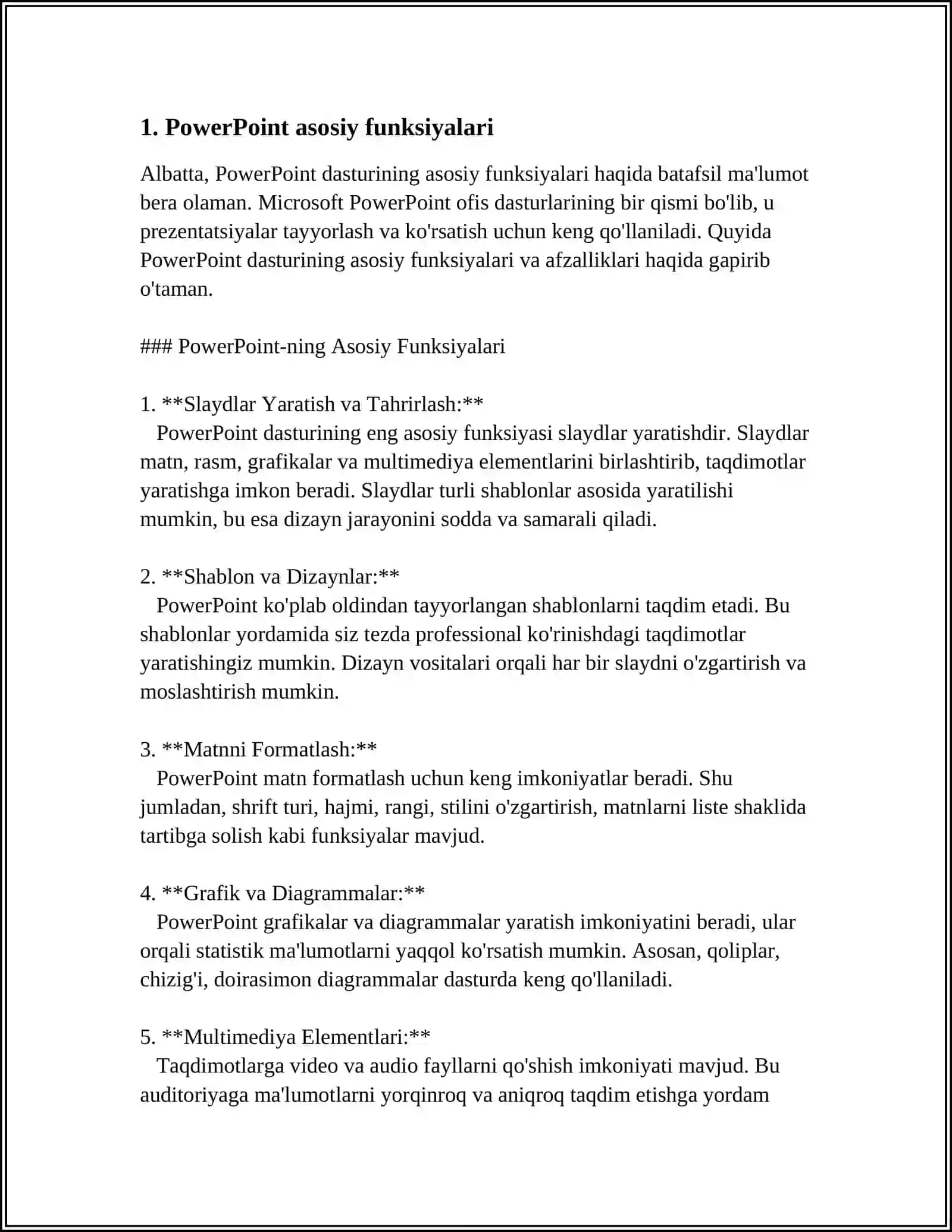 TAQDIMOT DASTURLARI (POWERPOINT, PREZI, FOCUSKY VA BOSHQA DASTURLAR) 4