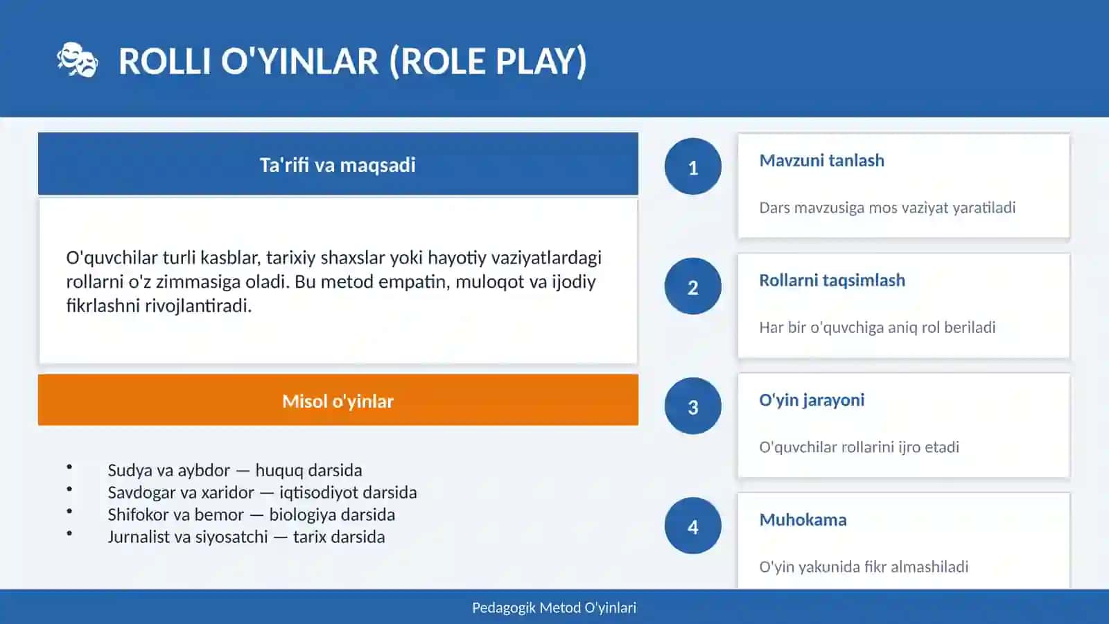 PEDAGOGIK METOD O'YINLARI 4