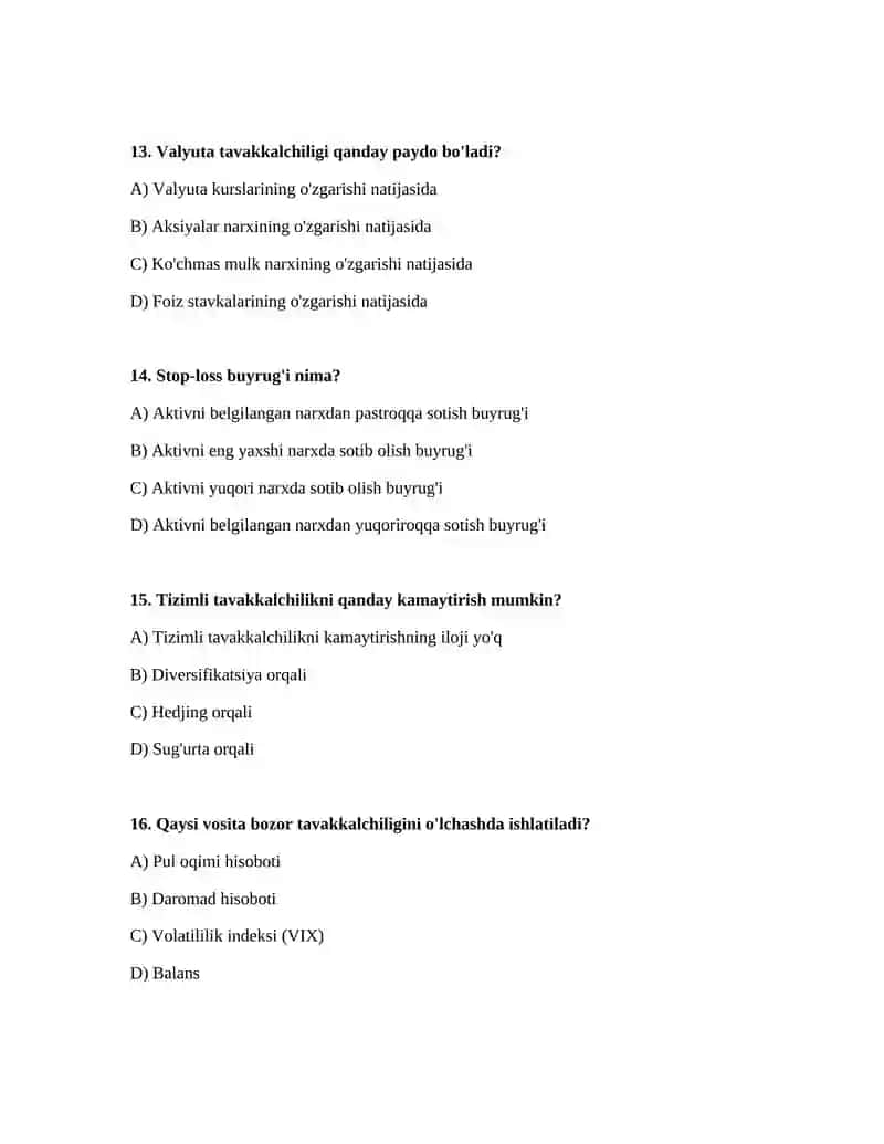 Bozor va tavakkalchilik 4
