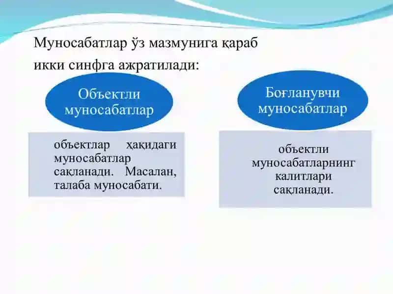 Реляцион алгебра ва реляцион хисоблаш элементлари 4