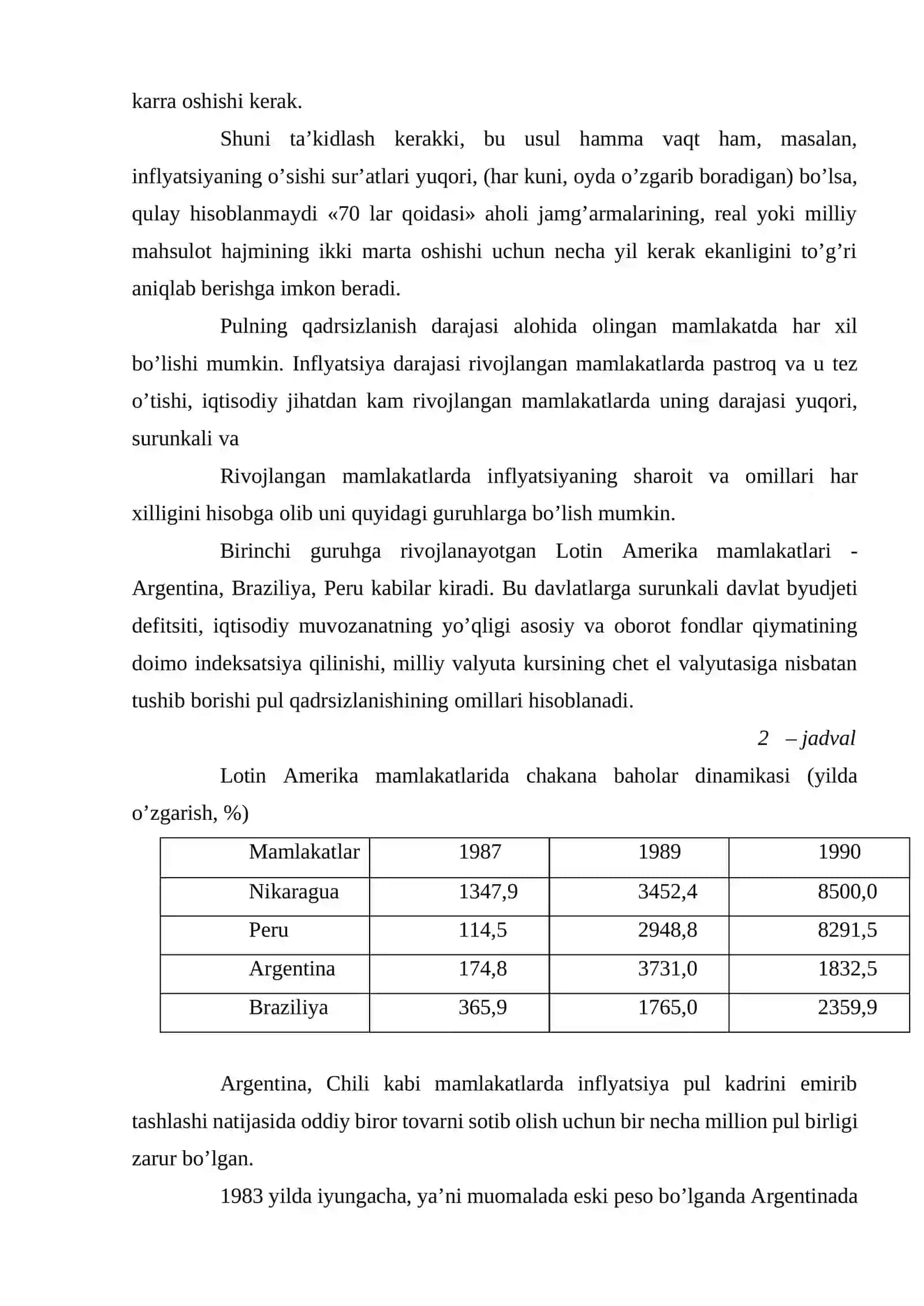 Inflyatsiyaning turlari va toifalari 4