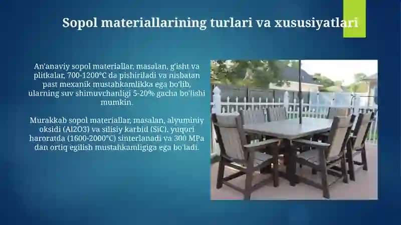 Sopol materiallar va buyumlar 4