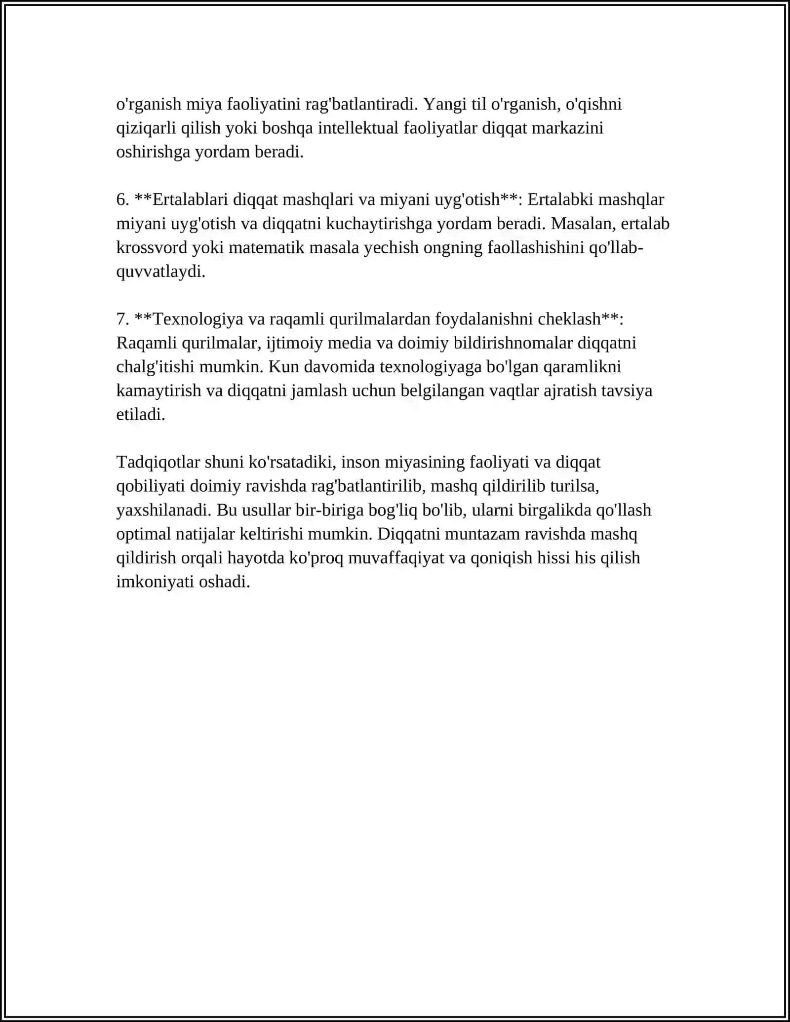 DIQQAT VA SEZGI 4