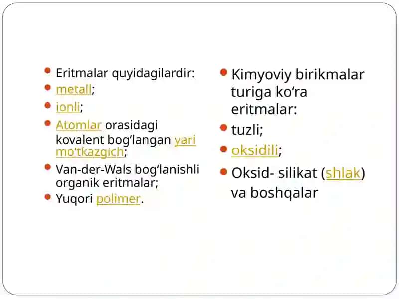 Eritmalar. Eritmalarning kolligativ xossalari. Eritmalarda osmos xodisas, osmotik bosim 4