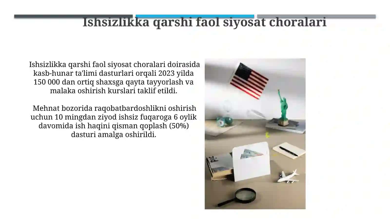 Ishsizlikka qarshisiyosatvositalari 4