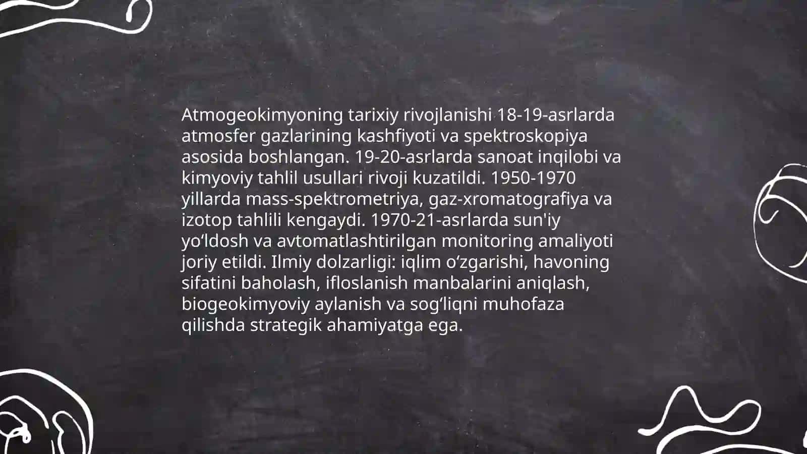 Geokimyoviy tadqiqot usullari atmogeokimyo bilan tanishtirish 4