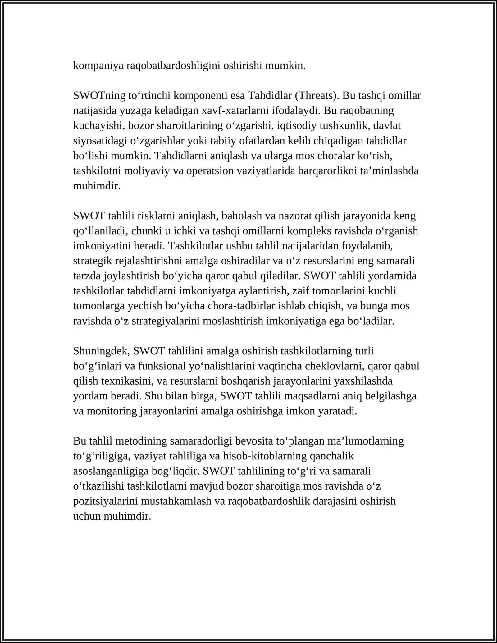 Risklarni Aniqlash, Baholash va Nazorat Qilish Usullari 4