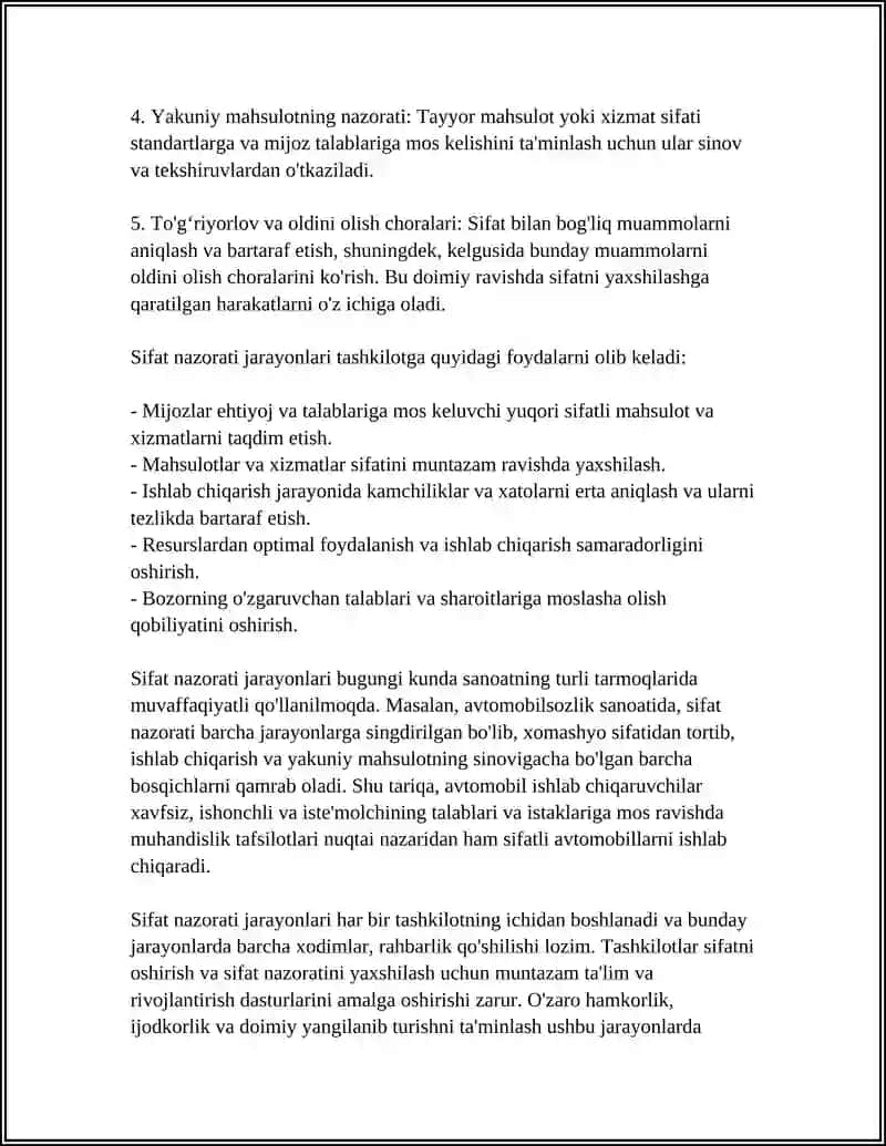 MUSTAQIL ISH Mavzu: SUT MAHSULOTLARI NAZORATI 4