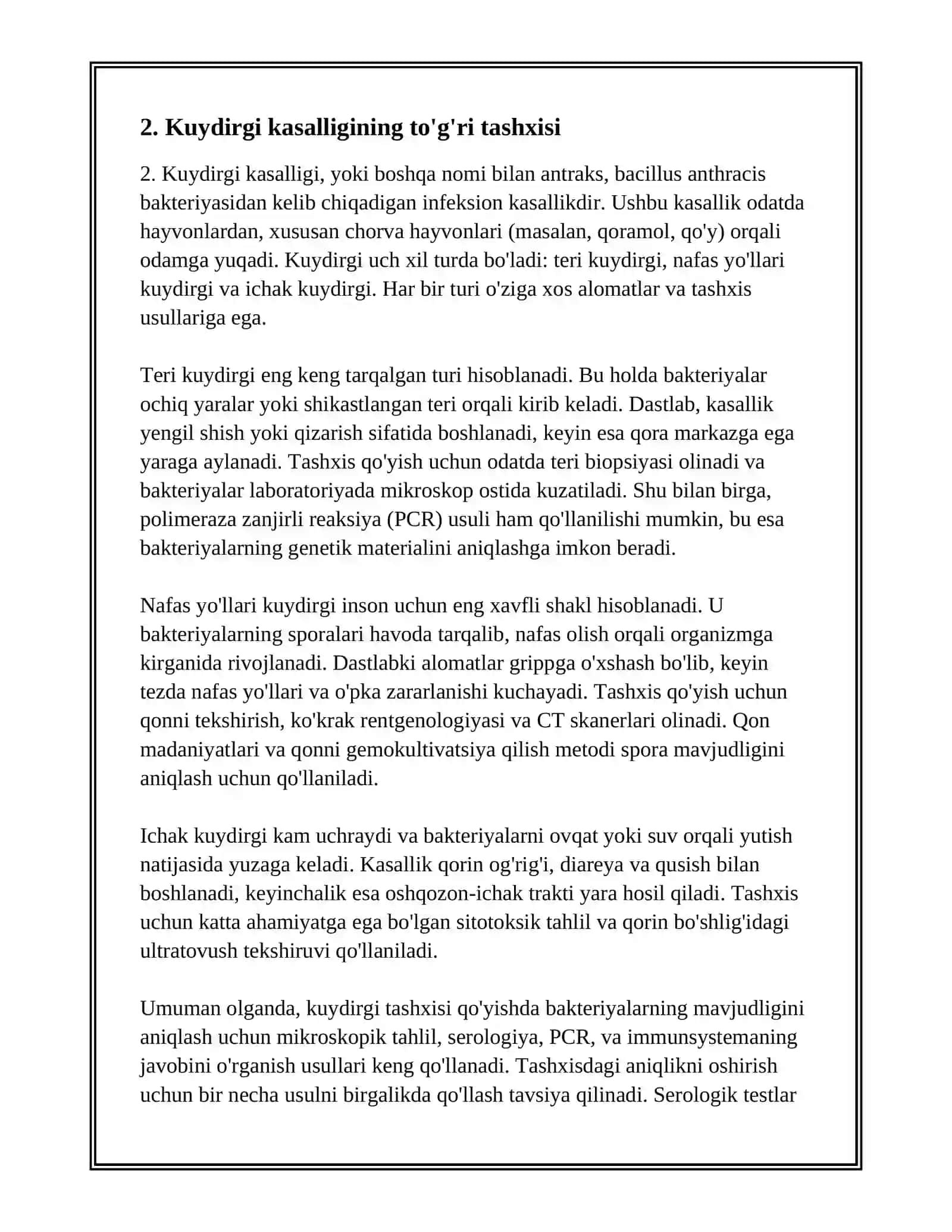 KUYDIRGI KASALLIGI ANIQLANGANDA DEZINFEKSIYA CHORALARI 4