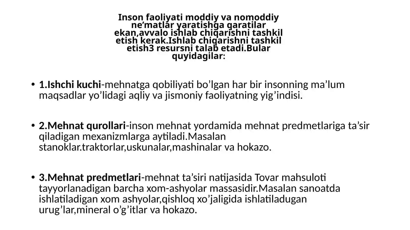 Ishlab chiqarish jarayoni va uning natijalari 4