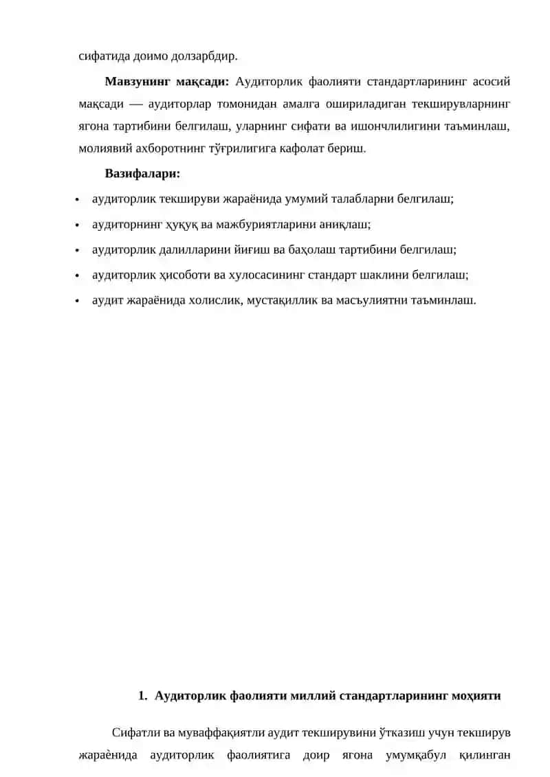 Auditorlik faoliyati standartlari 4