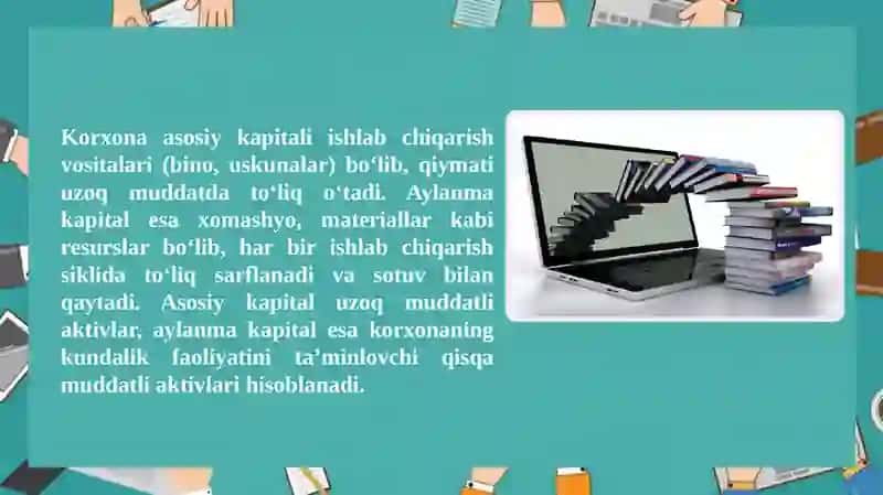 Korxonaning asosiy kapitali 4
