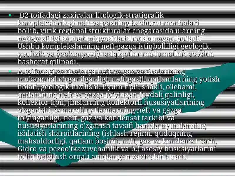 Neft va gazzaxiralari va resurslari 4