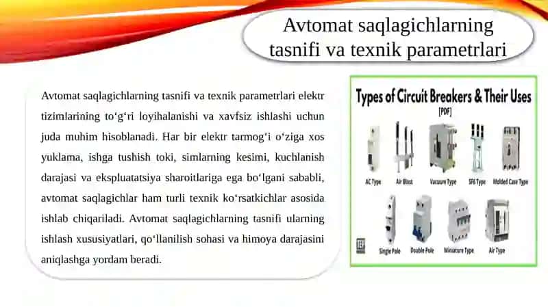 Avtomat Saqlagichlar: Tasnifi va Qo'llanilish 4