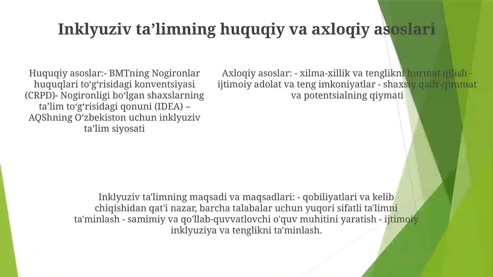 Inklyuziv TaʼLimningMaqsadiVa 4