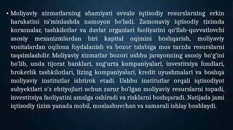 Moliyaviyxizmatlar bozori 4