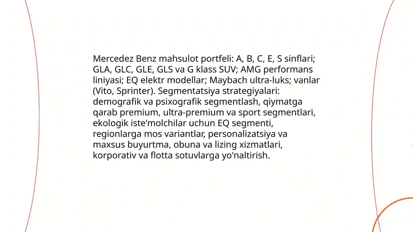 Mercedez Benz kompaniyasining marketing strategiyasi 4
