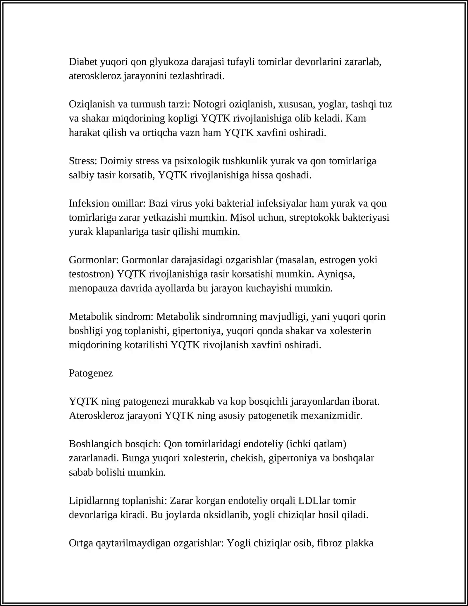 YURAK QON-TOMIR KASALLIKLARI VA ULARNI QARIYALARDA TEKSHIRISH 4