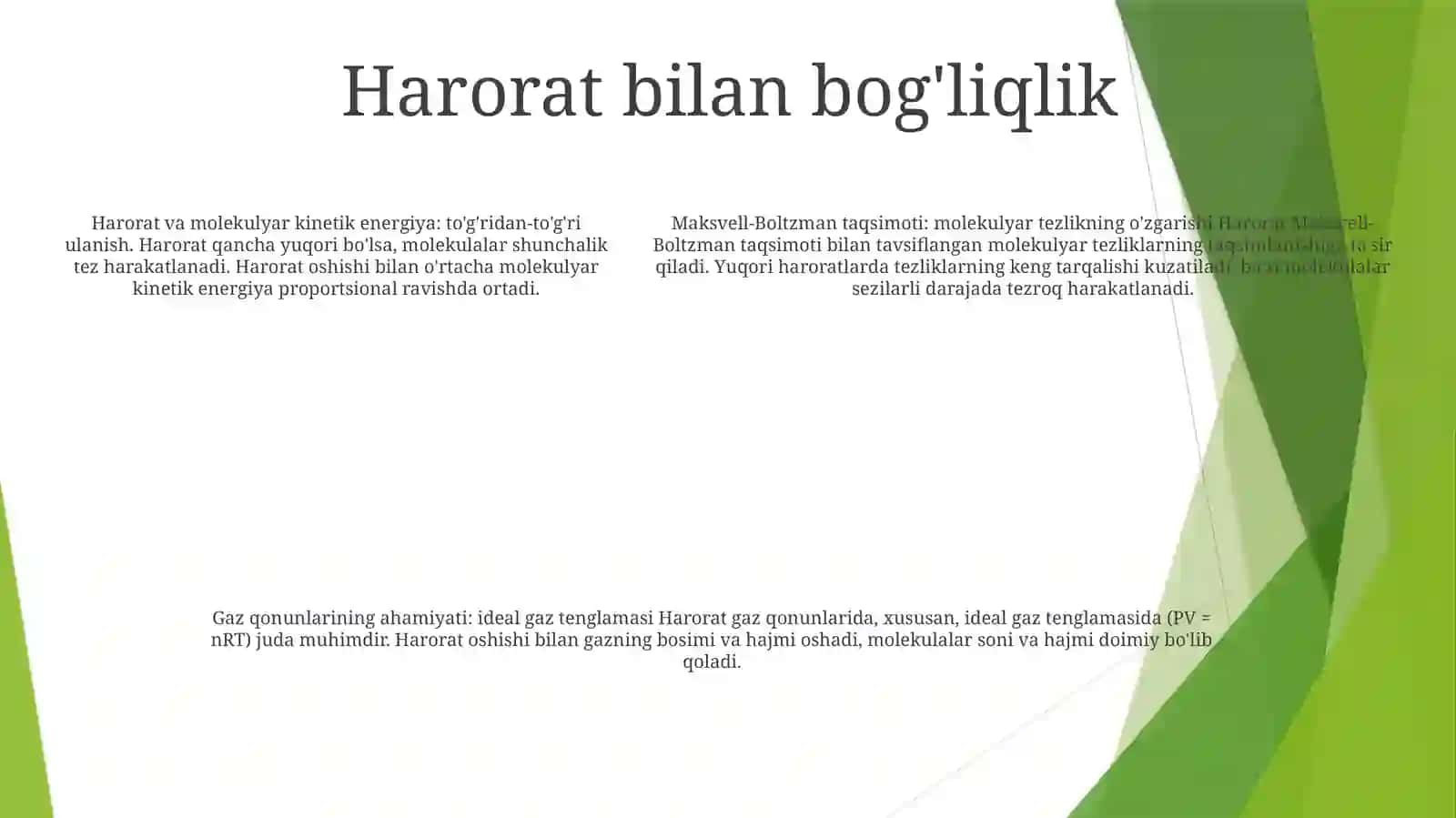 Gazlar Molekular Kinetik Energiyasining Asoslari 4
