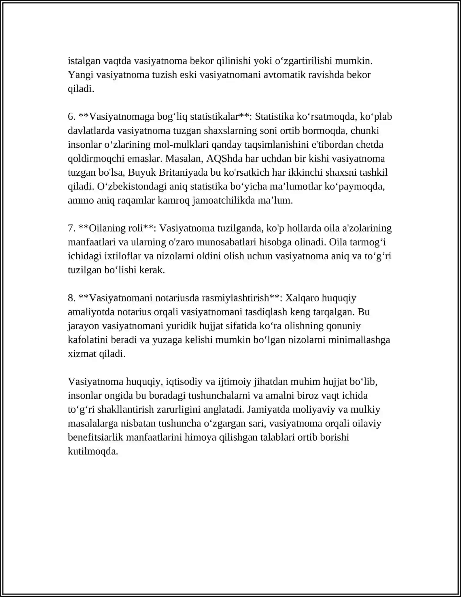 Vasiyatnoma Course 4