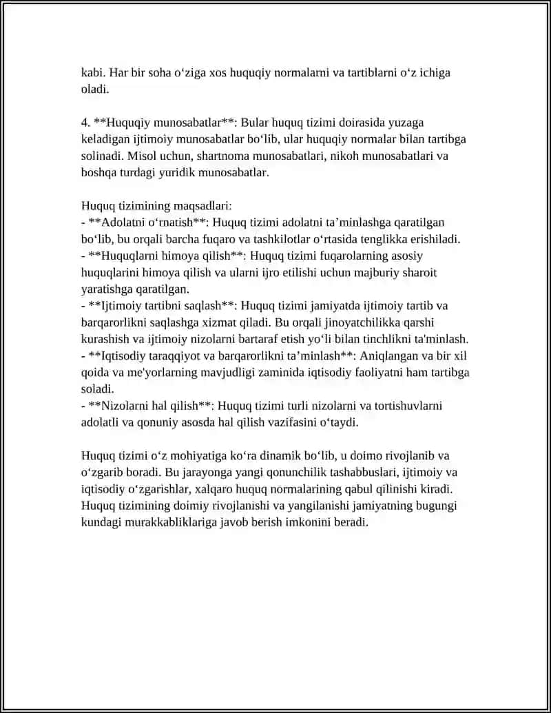 HUQUQ TIZIMI 4