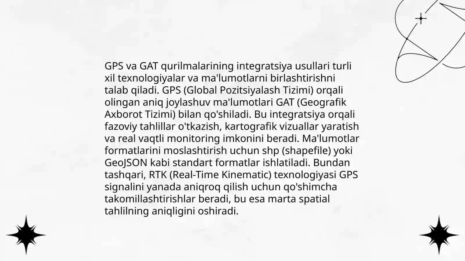 GPS va GAT texnologiyalarining integratsiyasi 4