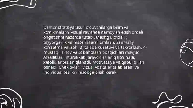 Mashgʻulot jarayonida oʻrgatish uslublari 4