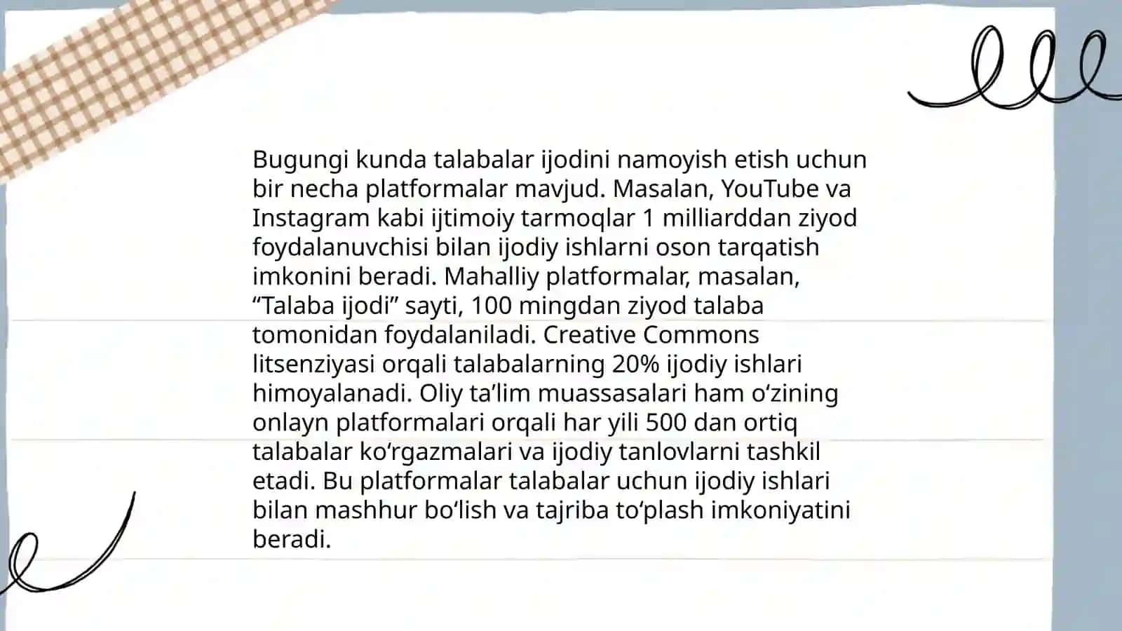 Oʻquvchilarning ijodkorligini baholash usullari 4