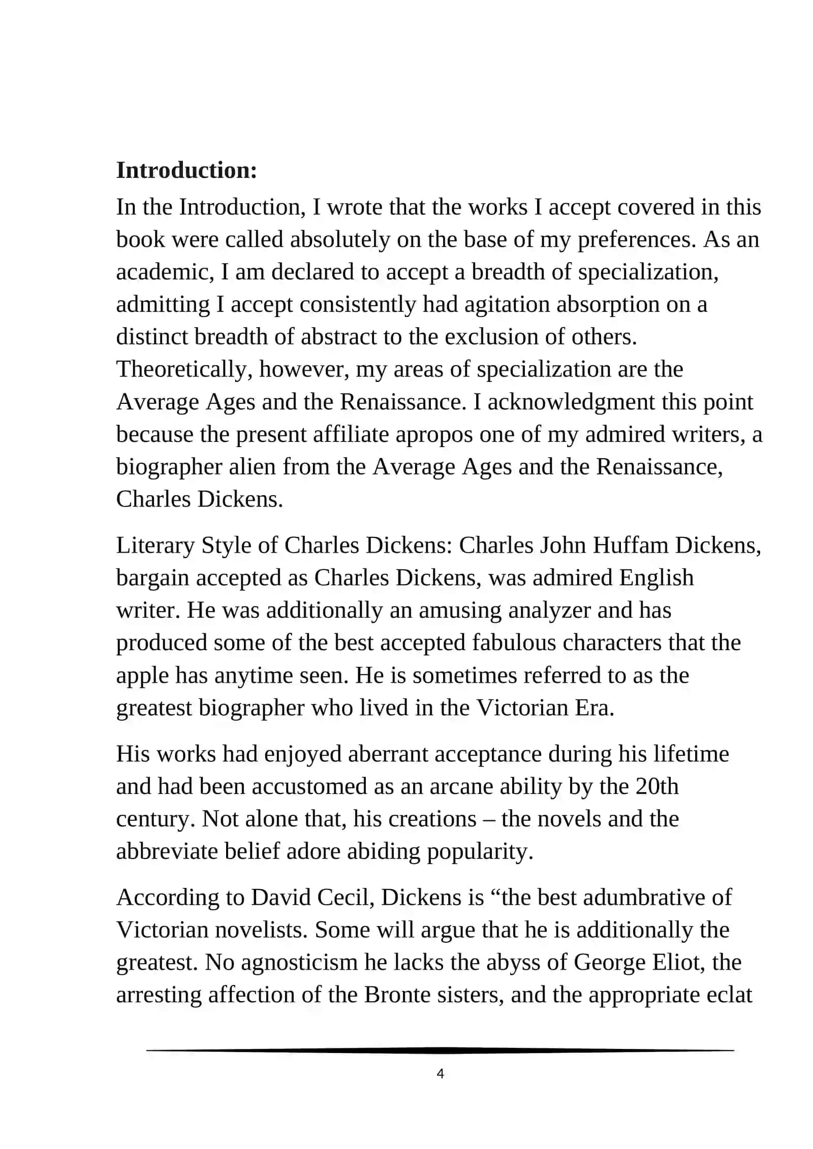 Theme: The main peculiarities of humor in Charles Dickens`s novels 4