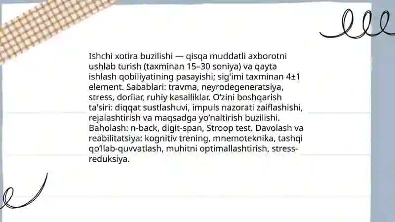 E’tibor buzilishlari va ichki regulyatsiya 4