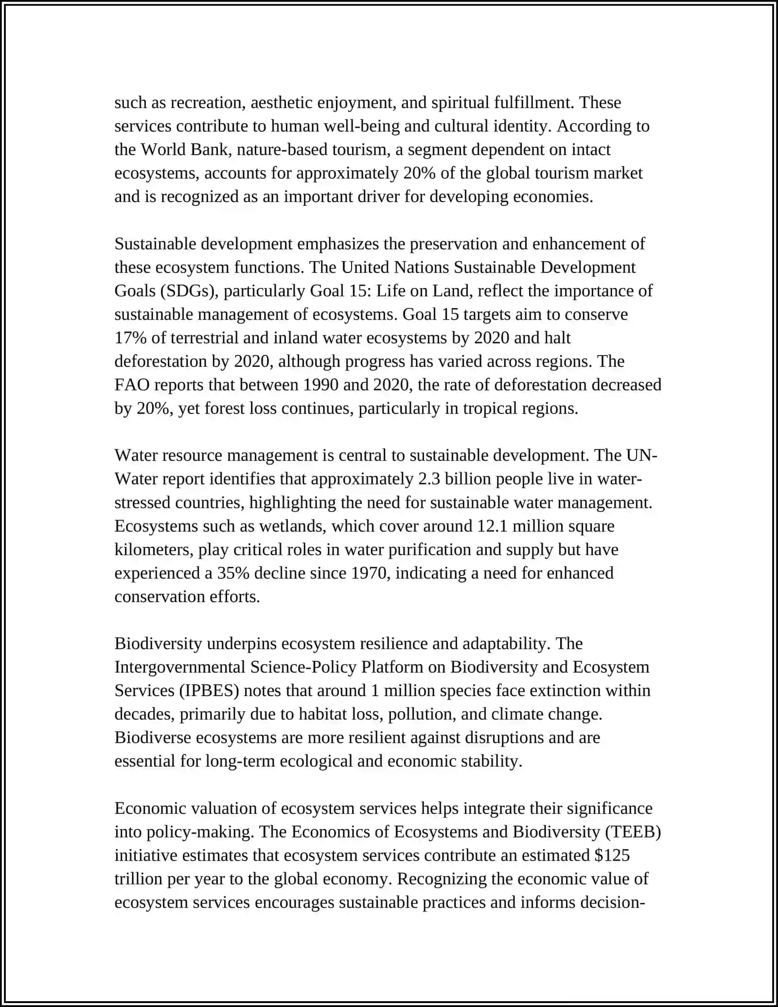 ENVIRONMENTAL TISSUES AND SUSTAINABLE DEVELOPMENT 4