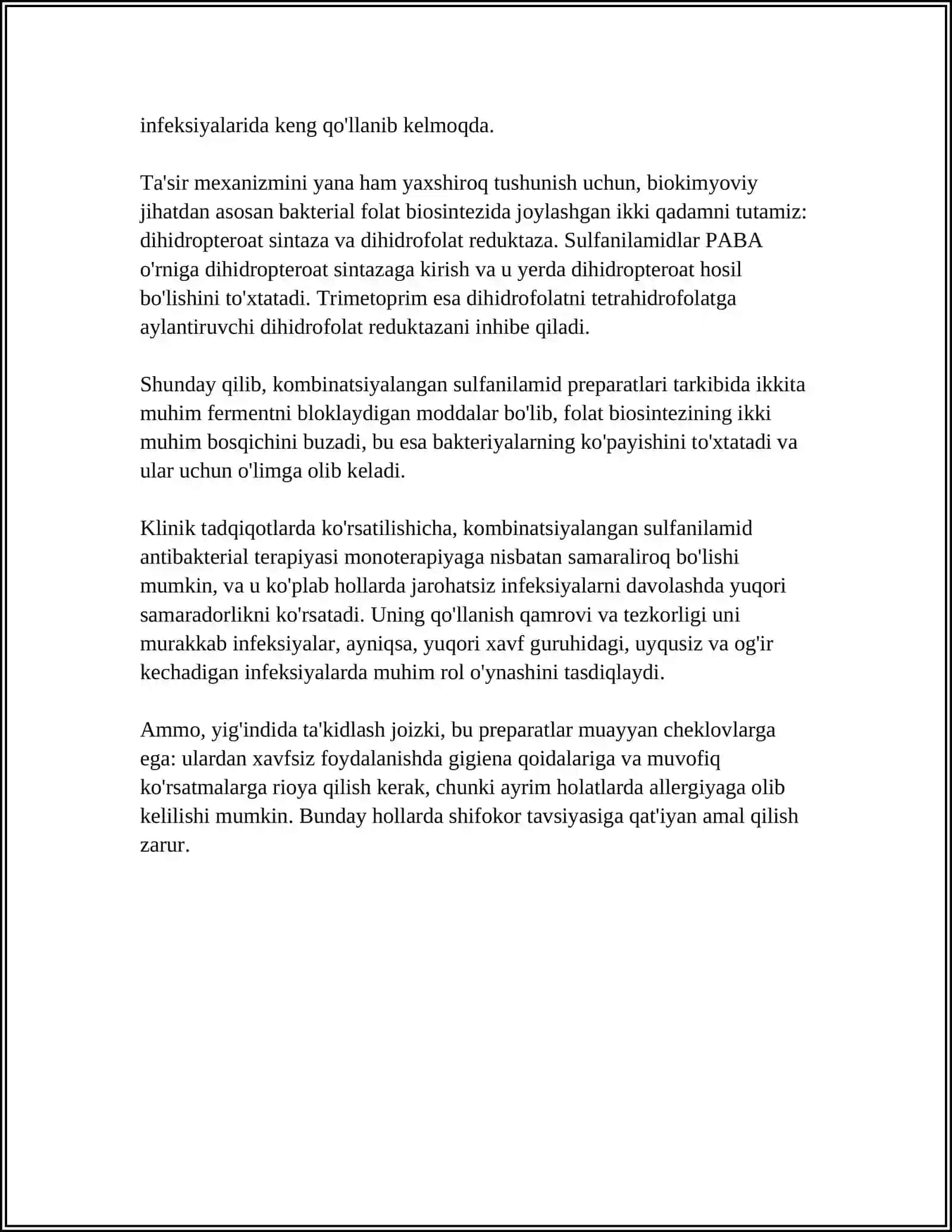 KOMBINIRLANGAN SULFANILAMID PREPARATLAR 4