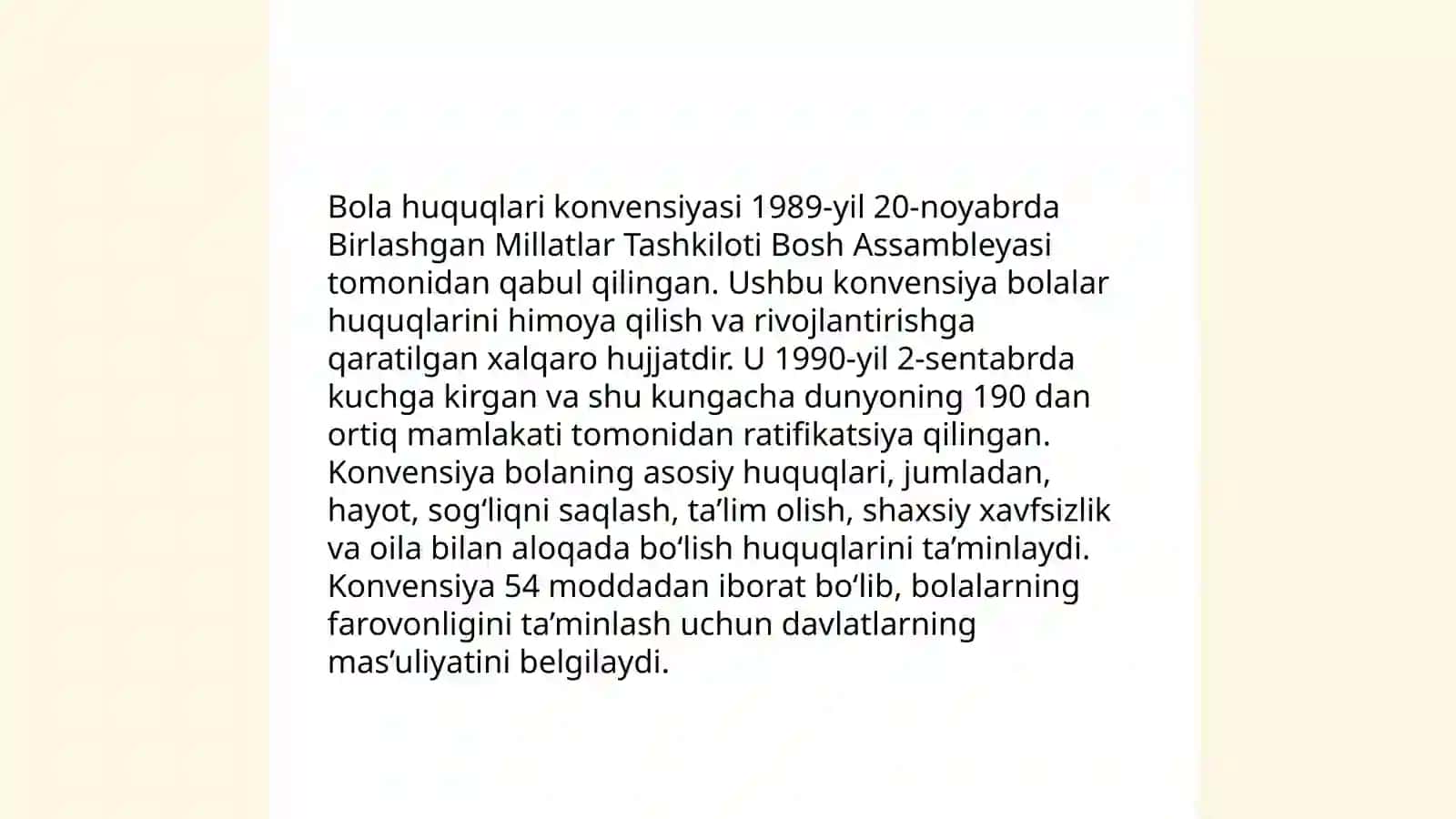 Bola huquqlari tòģrisidagi konvensiyasi 4
