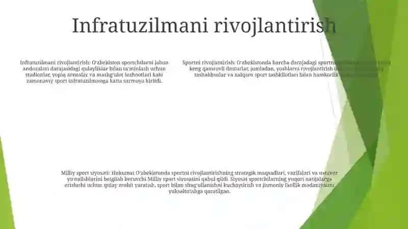 O'Zbekiston Respublikasida Sportni Rivojlantirish 4