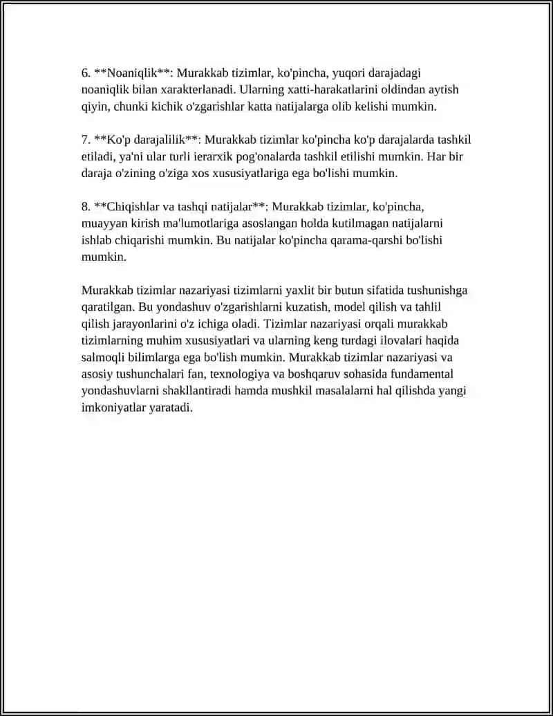 Murakkab Tizimlar 4