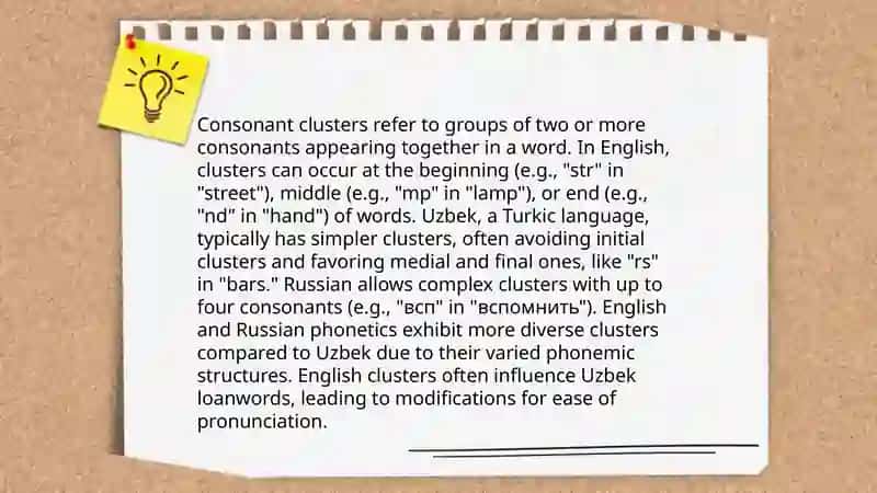 Typological characteristics of English, Uzbek and Russian language phonetic system 4