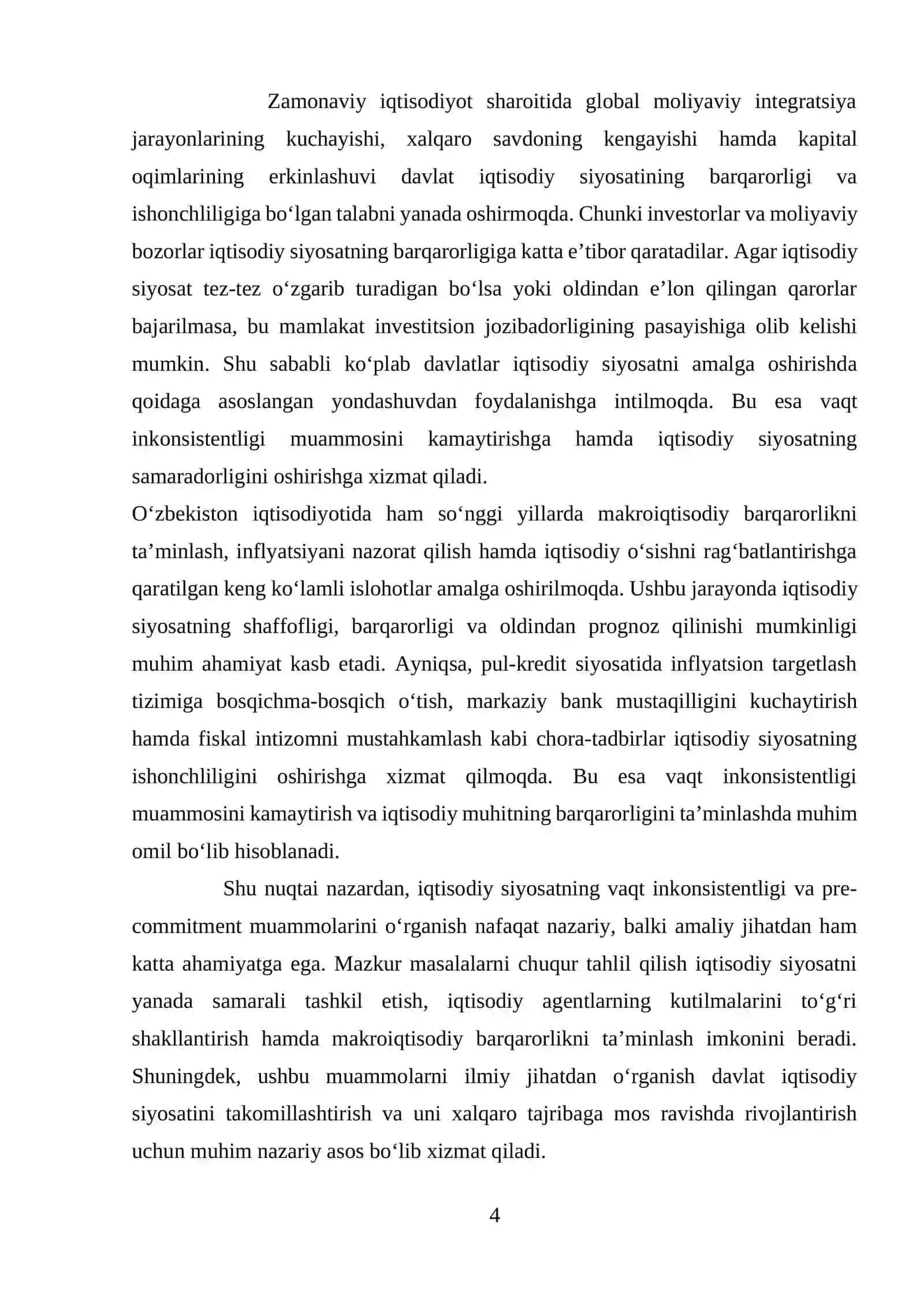 IQTISODIY SIYOSATNING VAQT INKONSISTENTLIGI VA PRE-COMMITMENT MUAMMOLARI 4