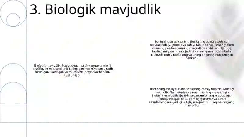 Borliqning Asosiy Turlari 4